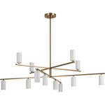 Gala Chandelier - Champagne Bronze / White