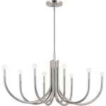 Odensa Oval Chandelier - Polished Nickel