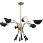 Arcus Chandelier - Champagne Bronze / Black