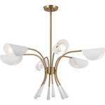 Arcus Chandelier - Champagne Bronze / White