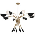 Arcus Chandelier - Champagne Bronze / Black