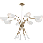 Arcus Chandelier - Champagne Bronze / White