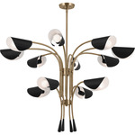 Arcus Chandelier - Champagne Bronze / Black