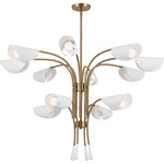 Arcus Chandelier - Champagne Bronze / White