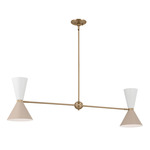 Phix Linear Chandelier - Champagne Bronze / Greige