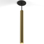 Combi Cylinder Pendant - Matte Black / Brushed Brass