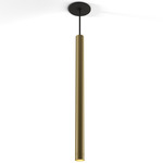 Combi Cylinder Pendant - Matte Black / Brushed Brass