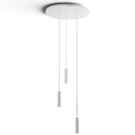Combi Round Multi-Light Cylinder Pendant - Matte White