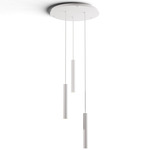 Combi Round Multi-Light Cylinder Pendant - Matte White