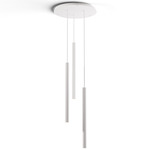 Combi Round Multi-Light Cylinder Pendant - Matte White