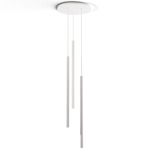 Combi Round Multi-Light Cylinder Pendant - Matte White
