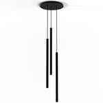 Combi Round Multi-Light Cylinder Pendant - Matte Black