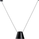 Attic Lateral Cone Pendant - Black / Black