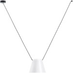 Attic Lateral Cone Pendant - Black / White