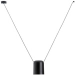 Attic Lateral Cylinder Pendant - Black / Black