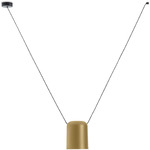 Attic Lateral Cylinder Pendant - Black / Gold