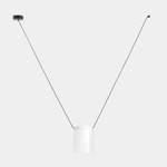 Attic Lateral Cylinder Pendant - Black / White