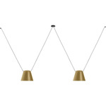 Attic Lateral Cone Pendant - Black / Gold