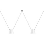 Attic Lateral Cone Pendant - Black / White