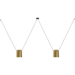 Attic Lateral Cylinder Pendant - Black / Gold