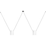 Attic Lateral Cylinder Pendant - Black / White