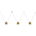 Attic Lateral Cone Pendant - Black / Gold