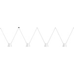 Attic Lateral Cone Pendant - Black / White