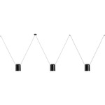 Attic Lateral Cylinder Pendant - Black / Black