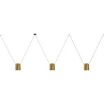 Attic Lateral Cylinder Pendant - Black / Gold