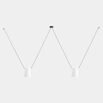 Attic Lateral Cone Pendant - Black / White