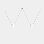 Attic Lateral Cylinder Pendant - Black / White