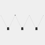 Attic Lateral Cylinder Pendant - Black / Black