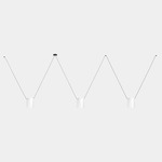 Attic Lateral Cylinder Pendant - Black / White