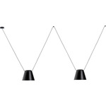 Attic Lateral Cone Pendant - Black / Black