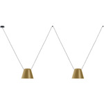 Attic Lateral Cone Pendant - Black / Gold