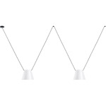 Attic Lateral Cone Pendant - Black / White