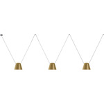 Attic Lateral Cone Pendant - Black / Gold