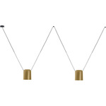 Attic Lateral Cylinder Pendant - Black / Gold