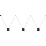 Attic Lateral Cylinder Pendant - Black / Black