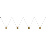 Attic Lateral Cylinder Pendant - Black / Gold