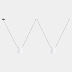 Attic Lateral Cone Pendant - Black / White