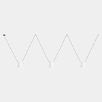 Attic Lateral Cone Pendant - Black / White