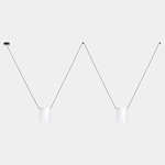 Attic Lateral Cylinder Pendant - Black / White