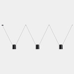 Attic Lateral Cylinder Pendant - Black / Black