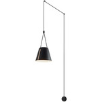 Attic Cone Wall Light - Black / Black