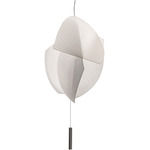 Voiles Pendant - Chrome / White