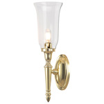 Dryden Fluted Wall Sconce - Polished Brass / Clear
