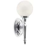 Dryden Globe Wall Sconce - Polished Chrome / Opal