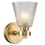 Gunnislake Wall Sconce - Brushed Brass / Clear