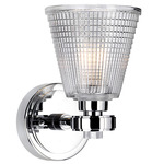 Gunnislake Wall Sconce - Polished Chrome / Clear